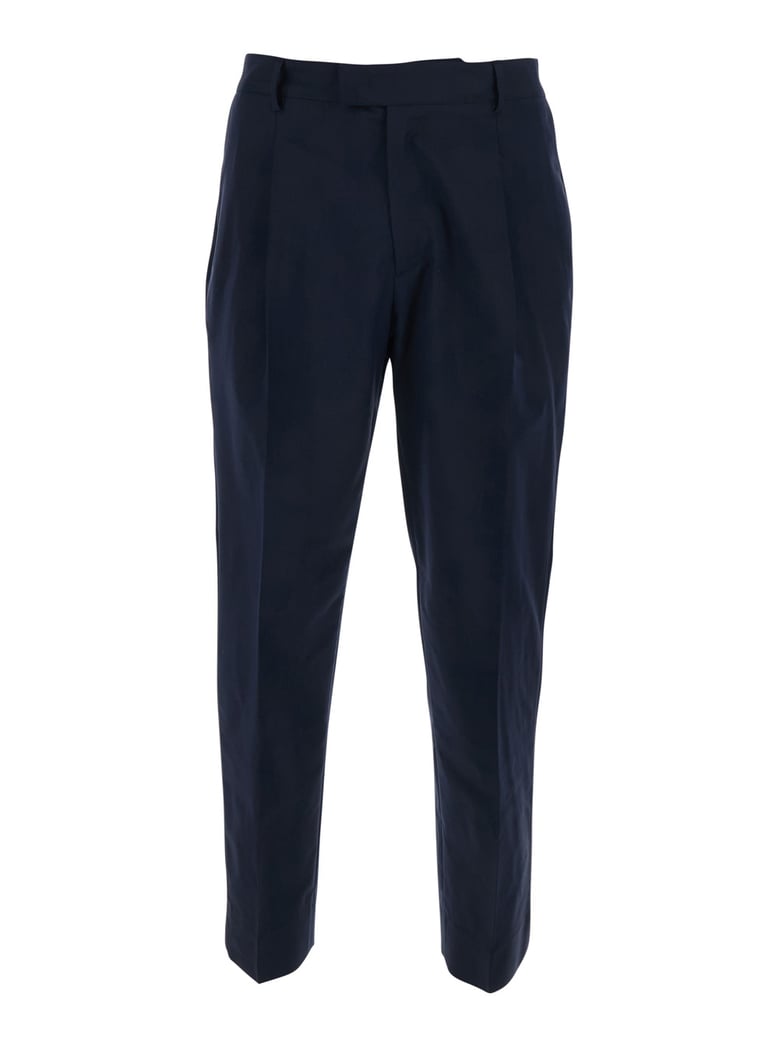 cotton trousers, wool-cotton blend, black details by Selfnex