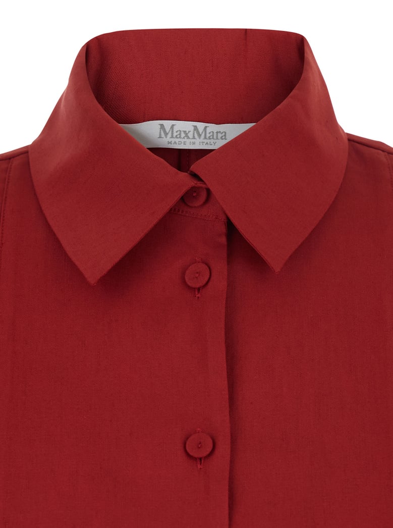 dress nordic red linen blend by Selfnex