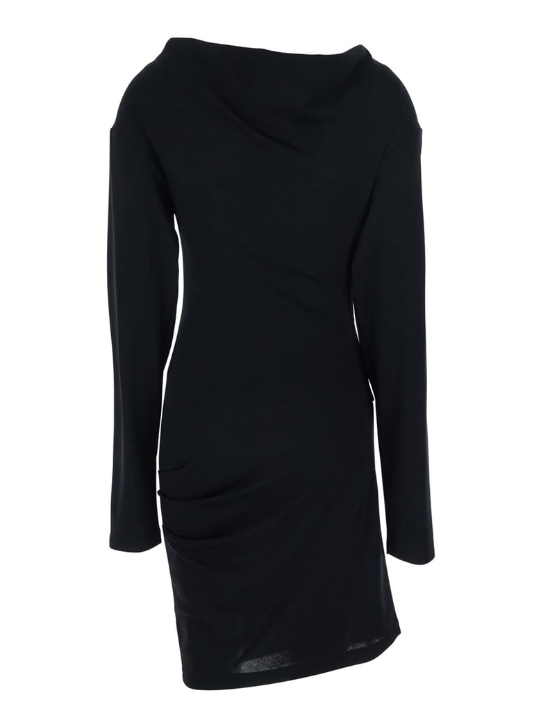 dress umido black virgin wool by Selfnex