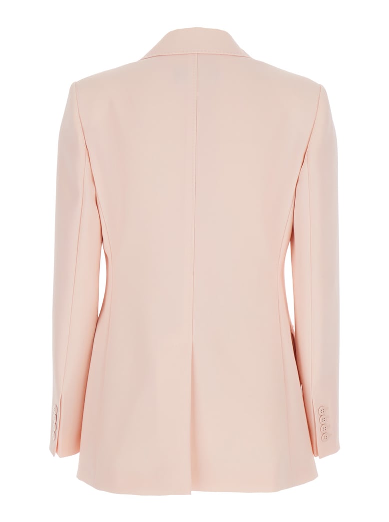 double-breasted jacket pink virgin wool by Selfnex