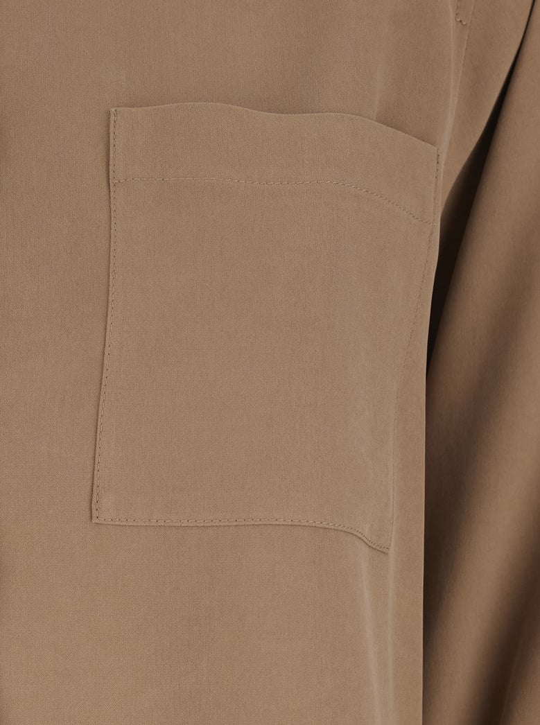 shirt in brown silk by Selfnex