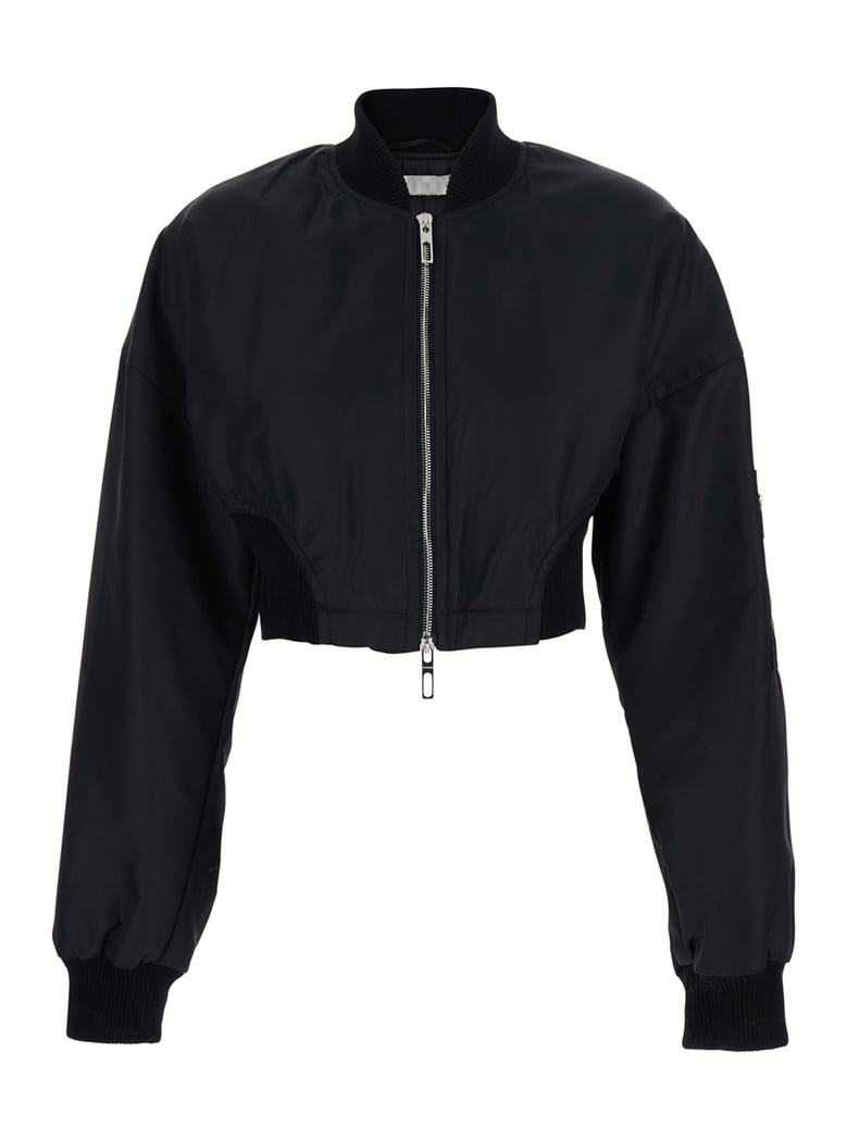 crop jacket black tech fabric by Selfnex