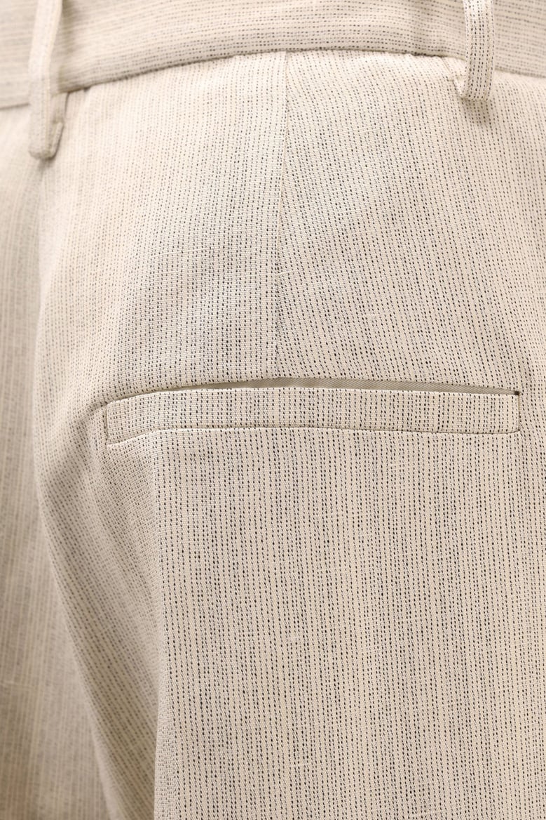 trousers beige viscose-linen by Selfnex