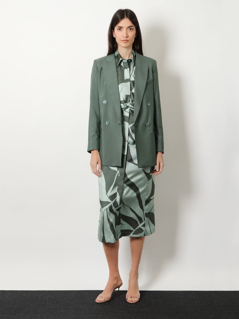blazer mxmalbata virgin wool & silk green by Selfnex