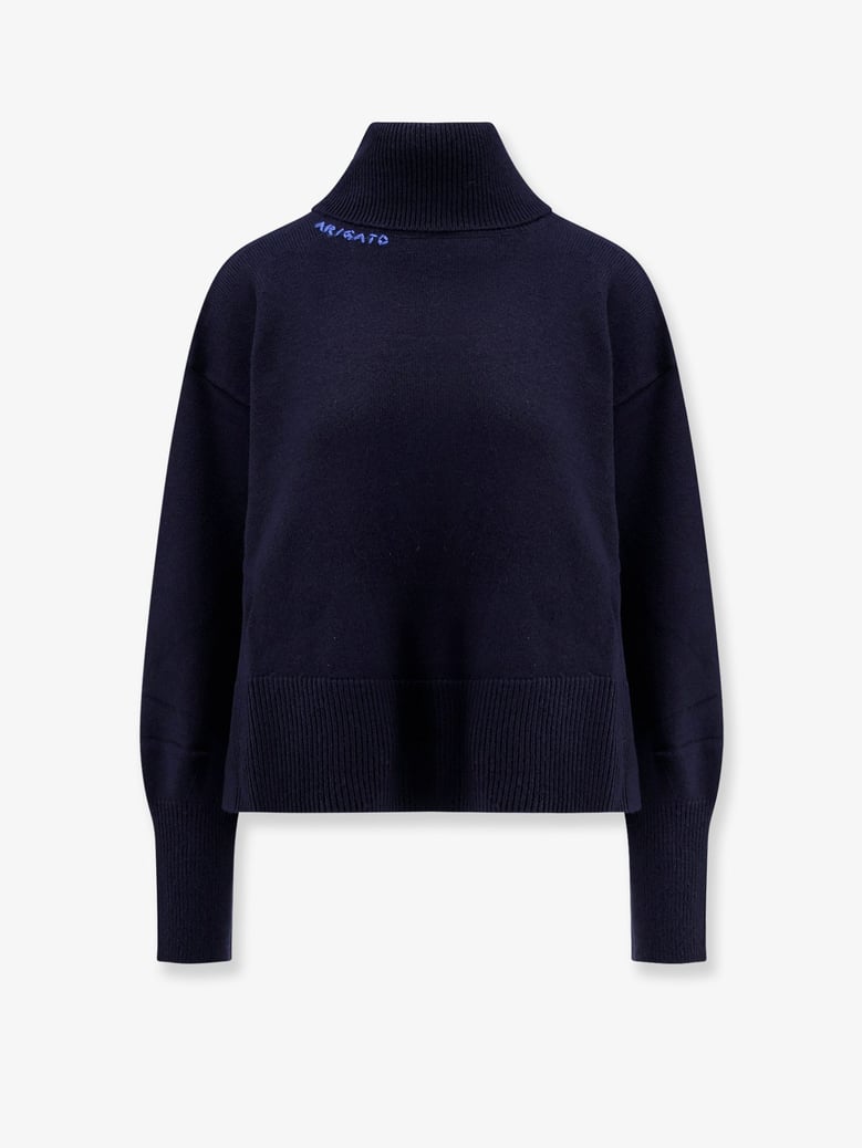 wool blend turtleneck sweater by Selfnex
