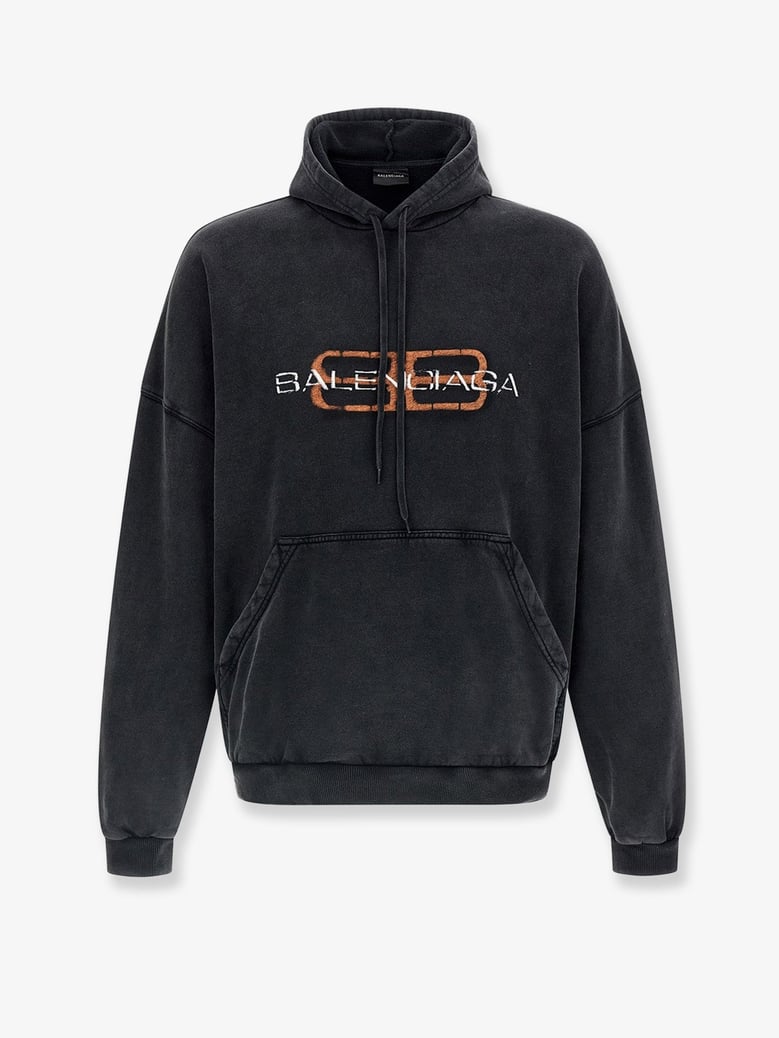 hooded sweatshirt black cotton by Selfnex