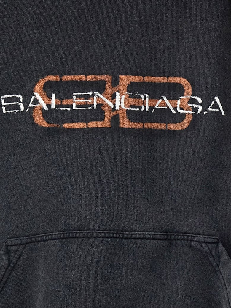 hooded sweatshirt black cotton by Selfnex