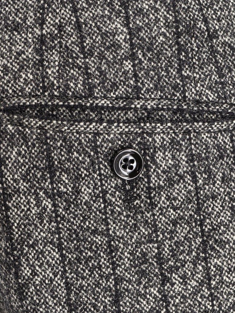 striped wool blend trousers by Selfnex