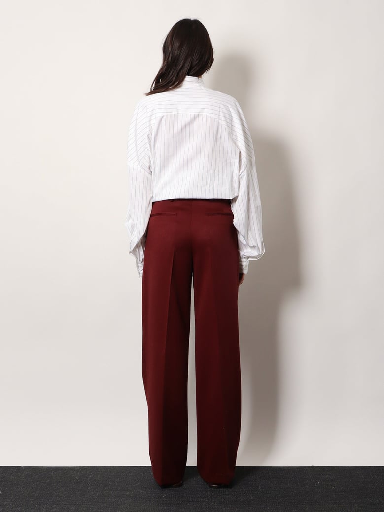 portias wool wide-leg trousers by Selfnex