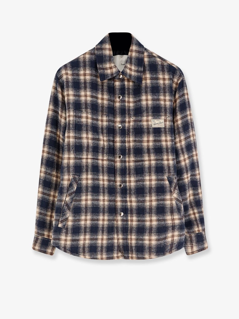 flannel jacket madras pattern blue by Selfnex