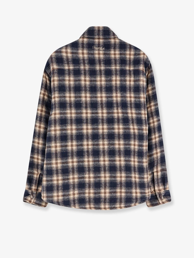flannel jacket madras pattern blue by Selfnex