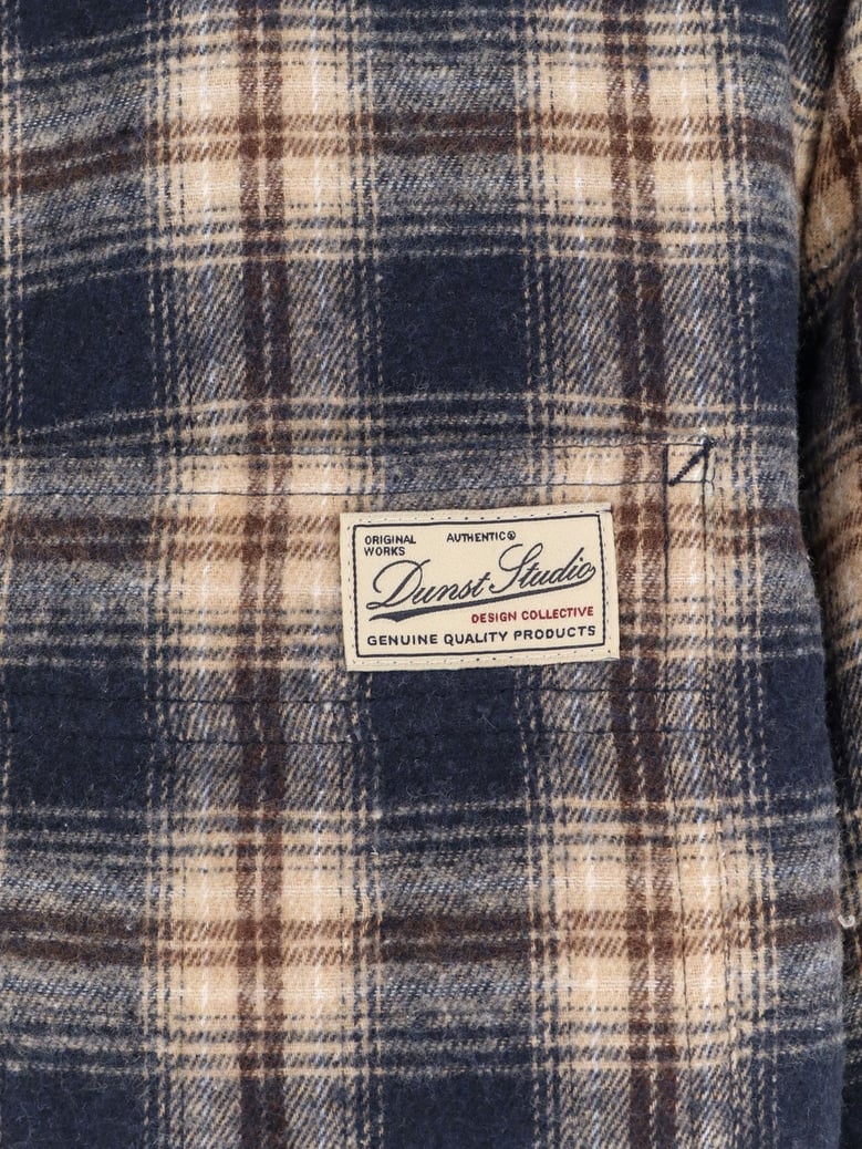 flannel jacket madras pattern blue by Selfnex