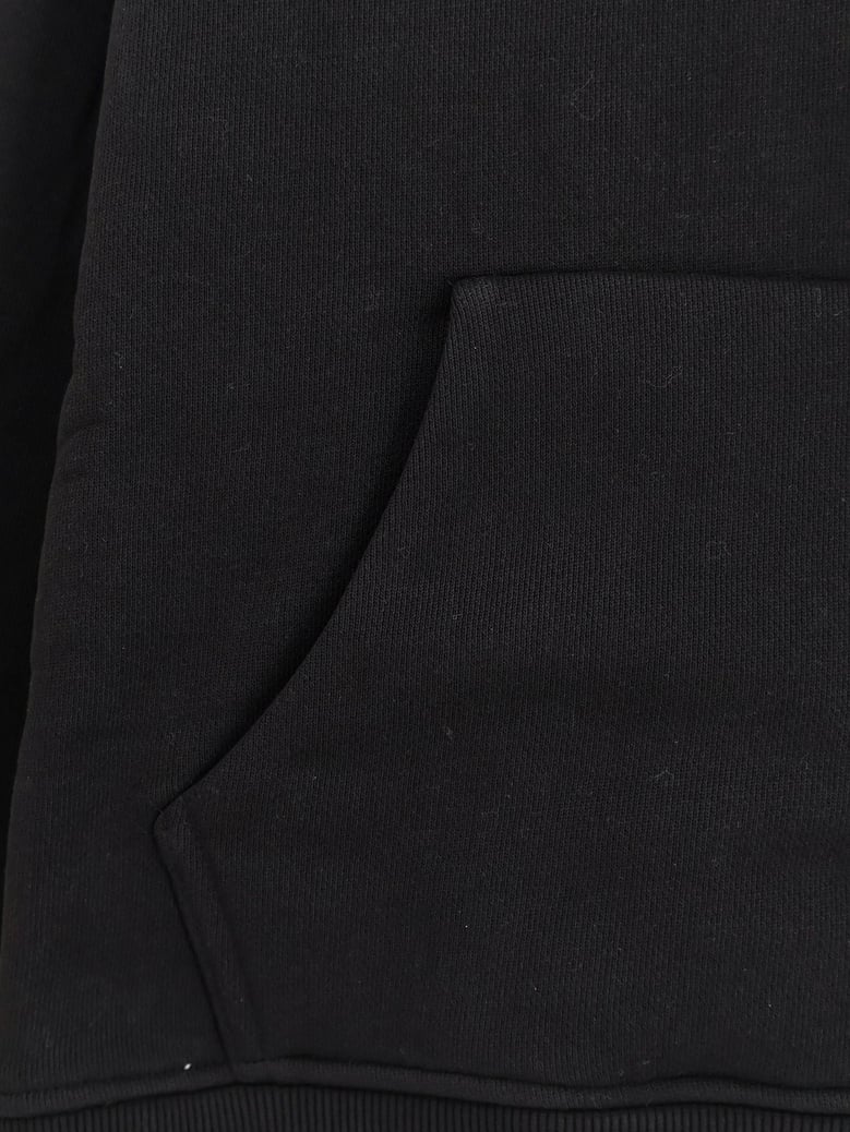 hooded cotton sweatshirt black by Selfnex