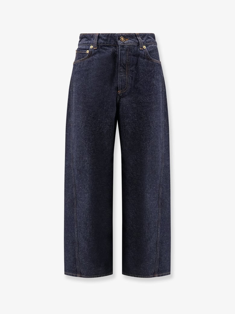 twisted dark blue denim jeans by Selfnex