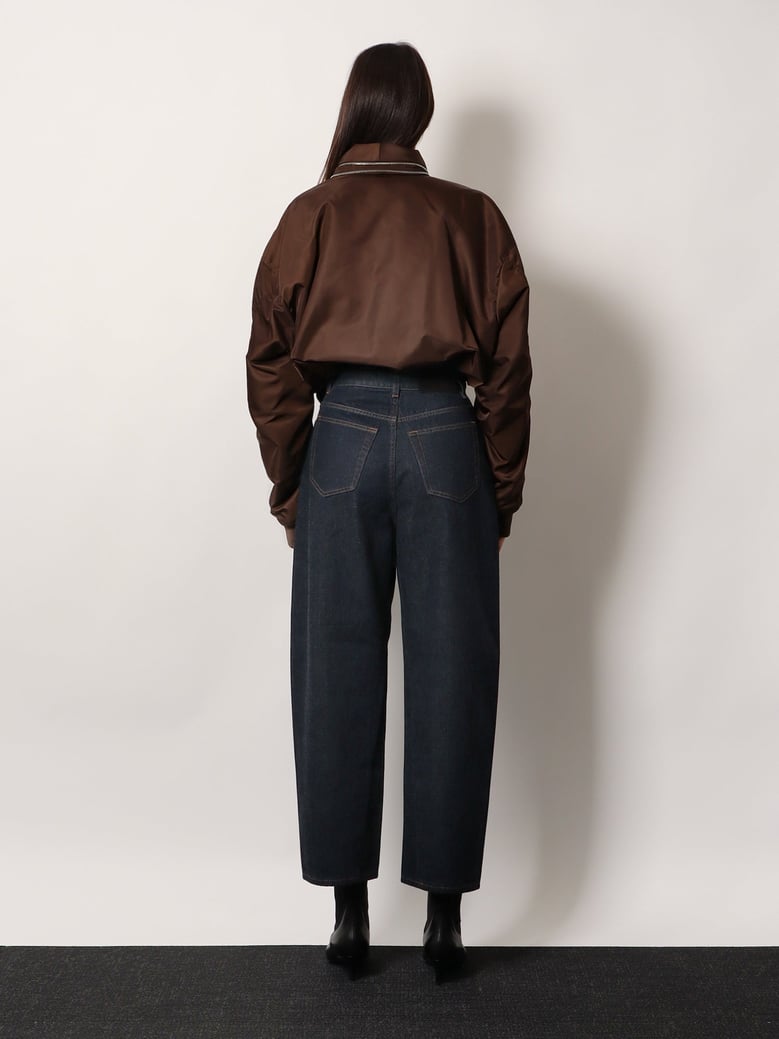 twisted dark blue denim jeans by Selfnex