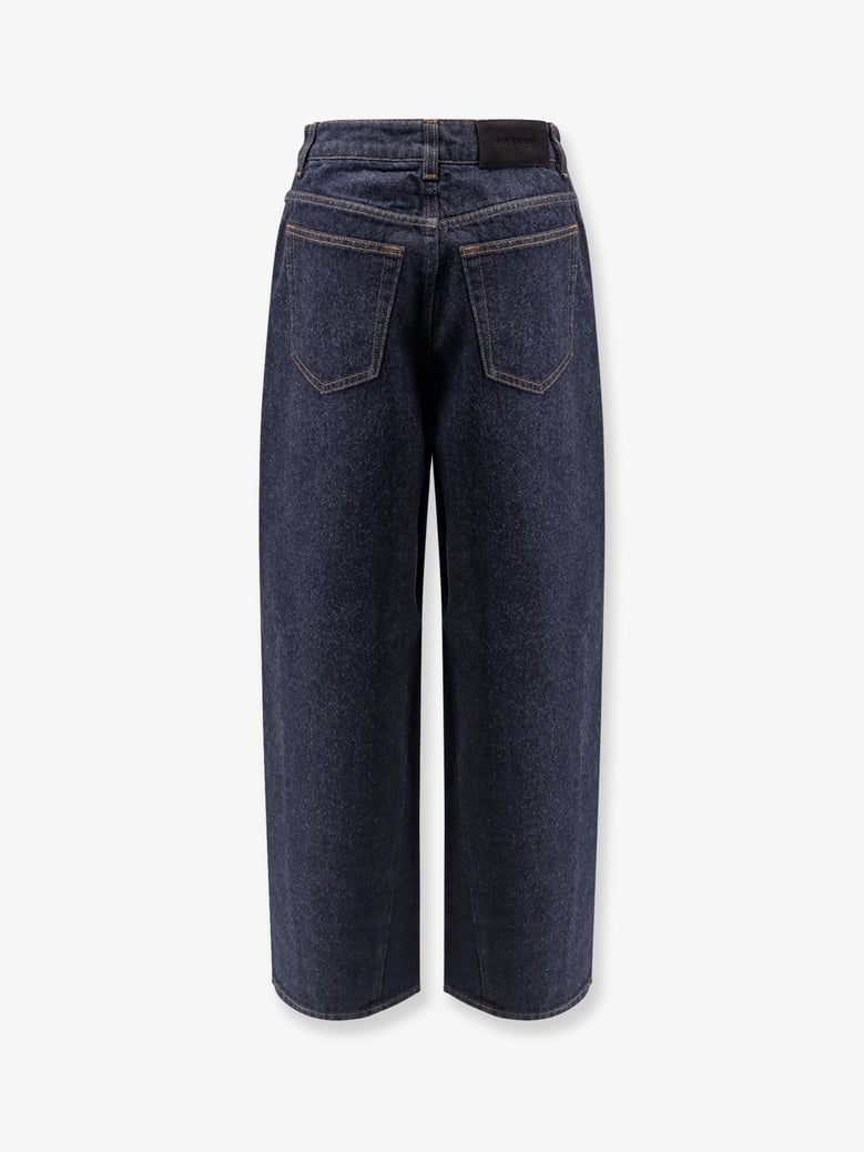 twisted dark blue denim jeans by Selfnex