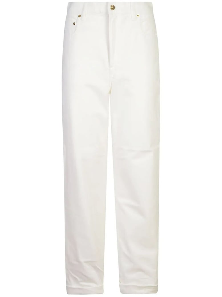 high-waisted denim trousers by Selfnex