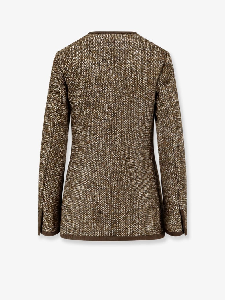 boxy fit wool blend blazer by Selfnex