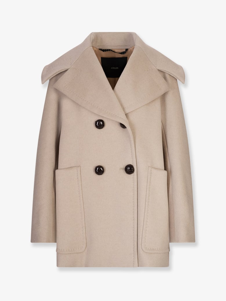 double-breasted cashmere coat by Selfnex