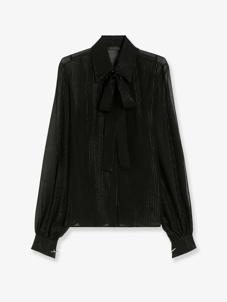 silk shirt scafati with lurex trim by Selfnex