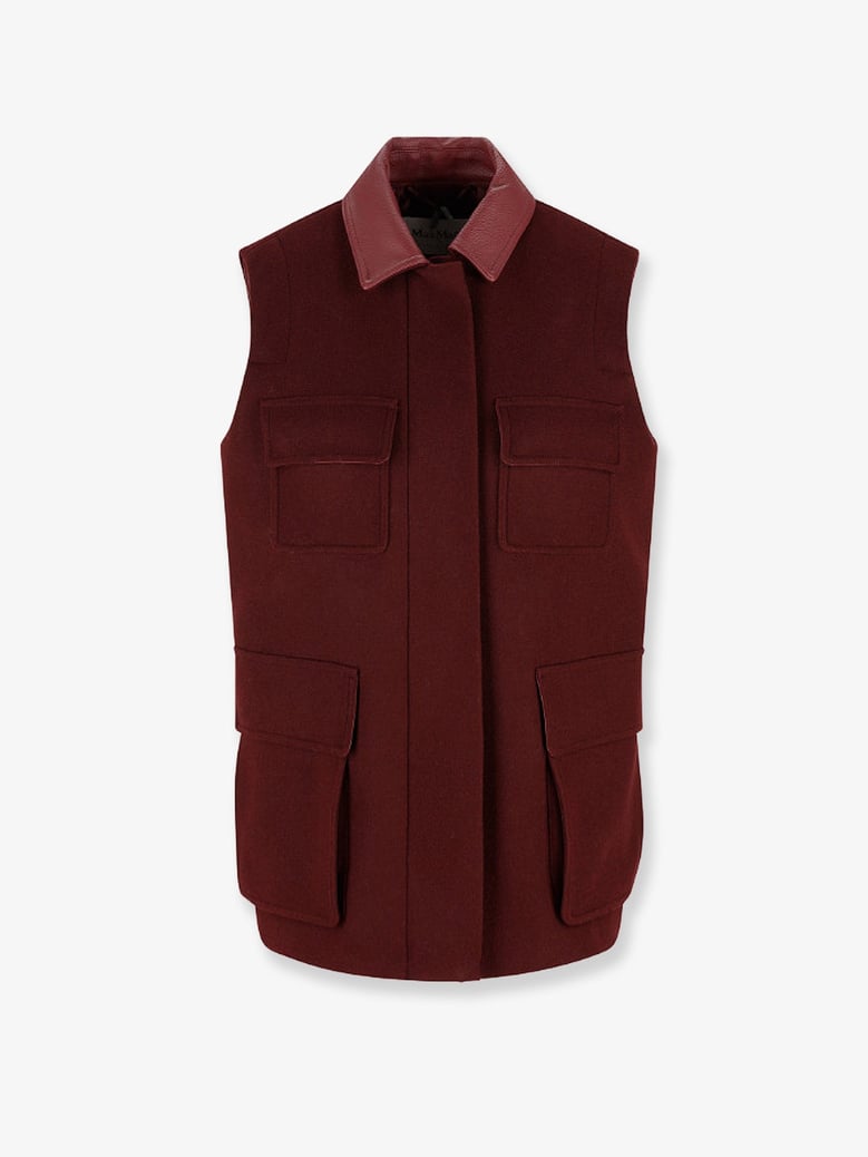 wool, alpaca and cashmere sleeveless coat by Selfnex