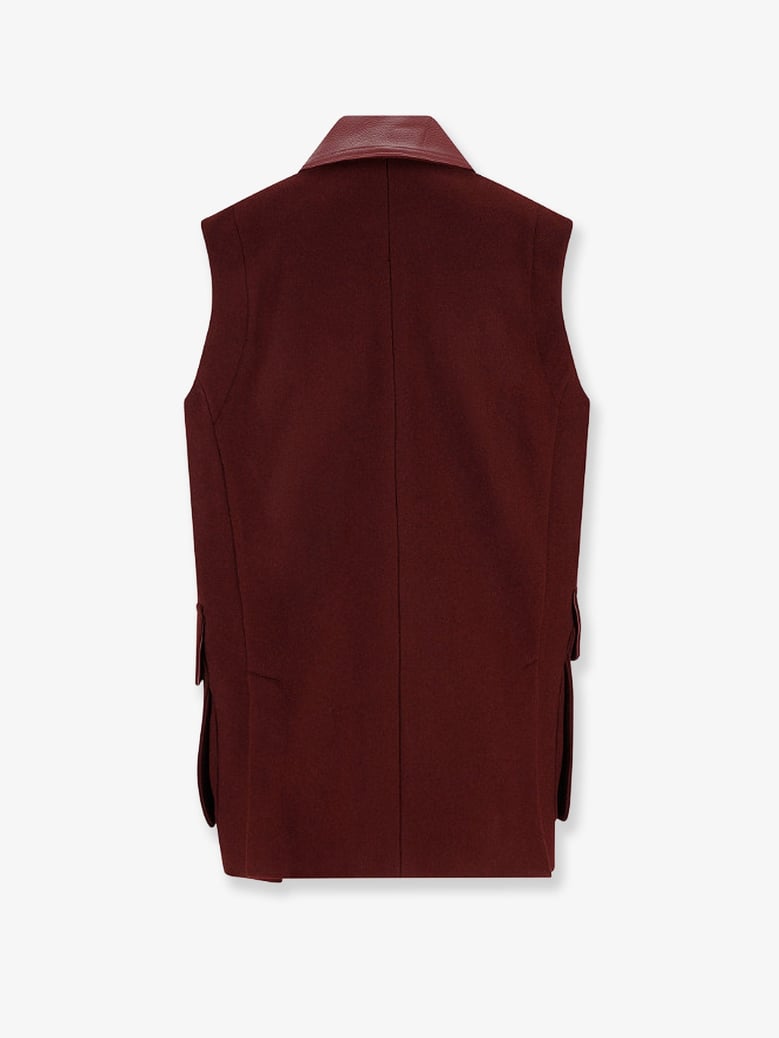 wool, alpaca and cashmere sleeveless coat by Selfnex