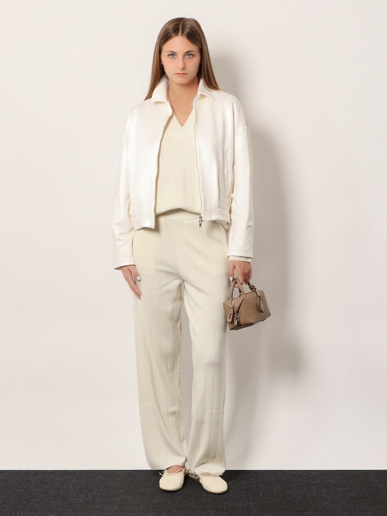trousers jardin cashmere white by Selfnex