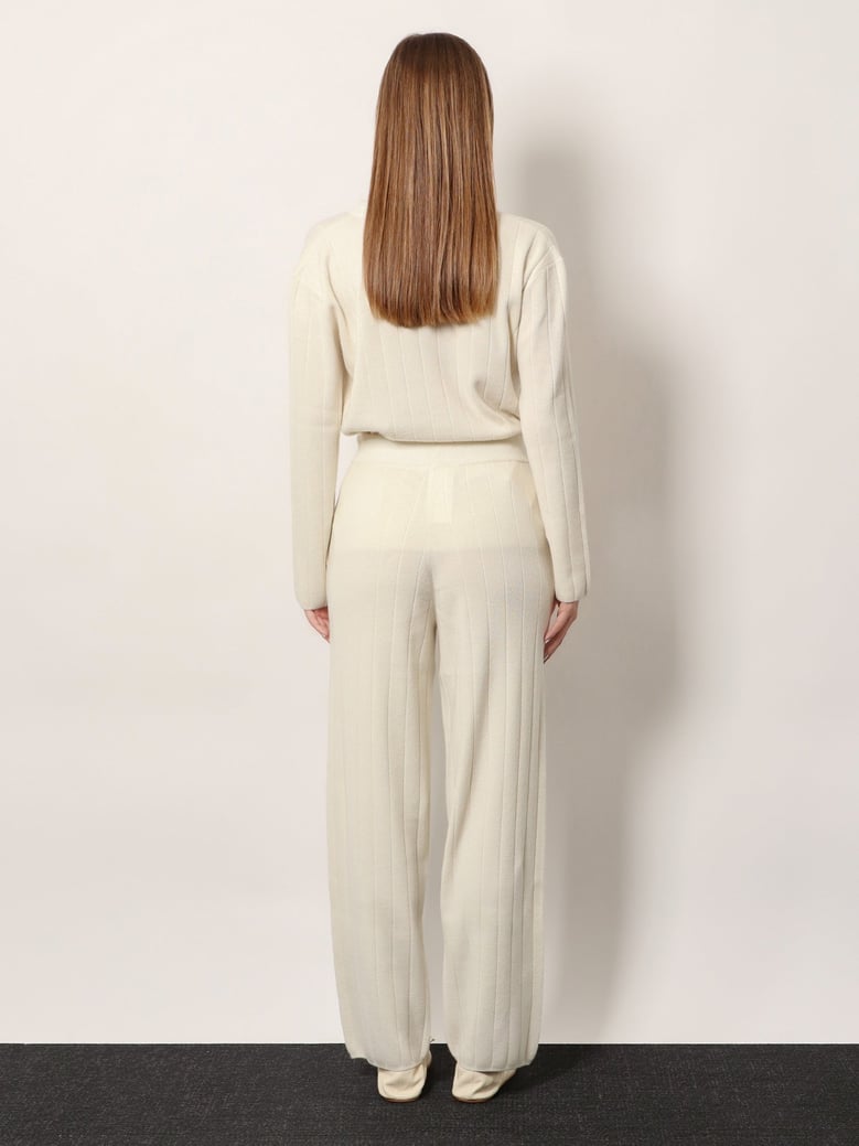trousers jardin cashmere white by Selfnex