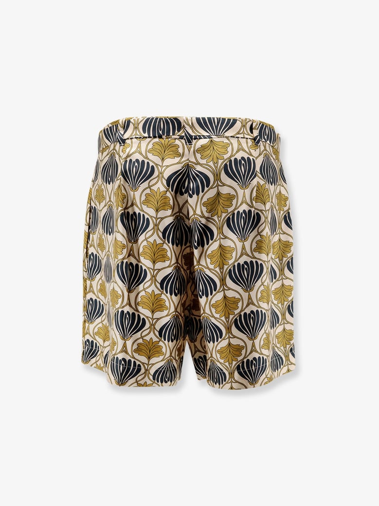 multicolor silk shorts by Selfnex