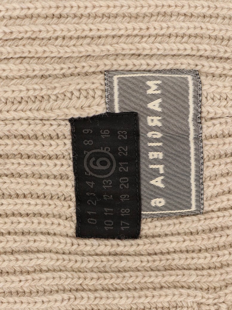 wool blend balaclava with distressed effect by Selfnex