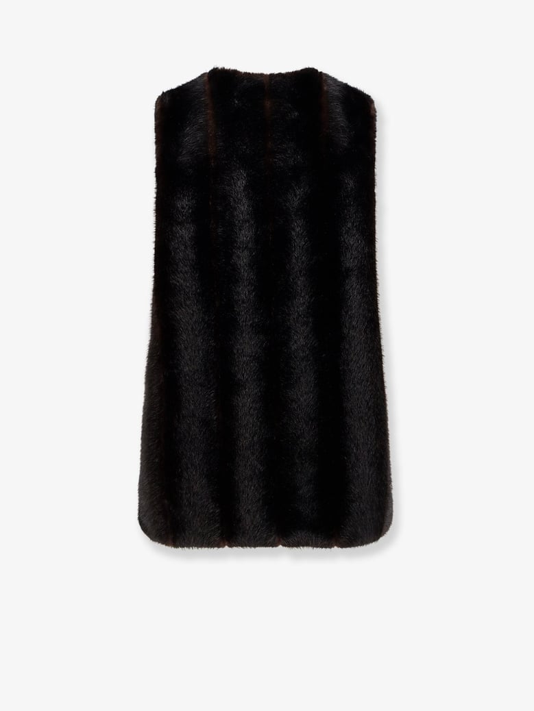 faux shearling short dress by Selfnex