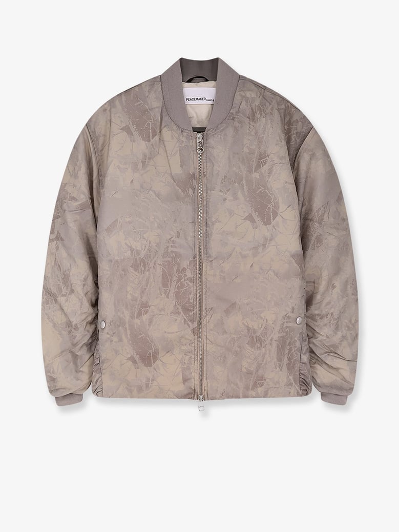 minimal printed fabric bomber by Selfnex