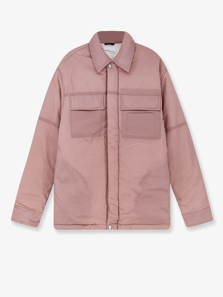 padded overshirt jacket pink by Selfnex