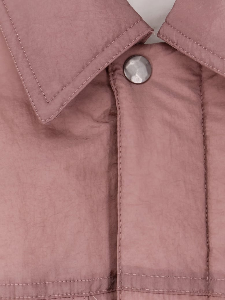 padded overshirt jacket pink by Selfnex
