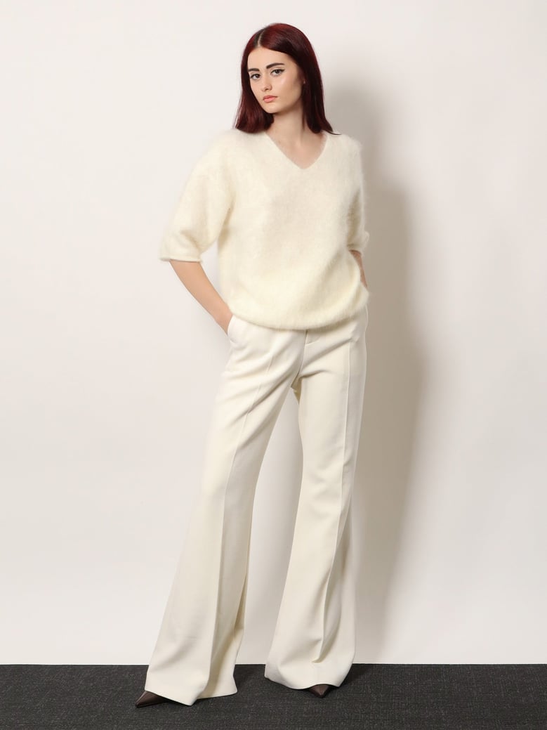 vonnie wool flared trousers by Selfnex