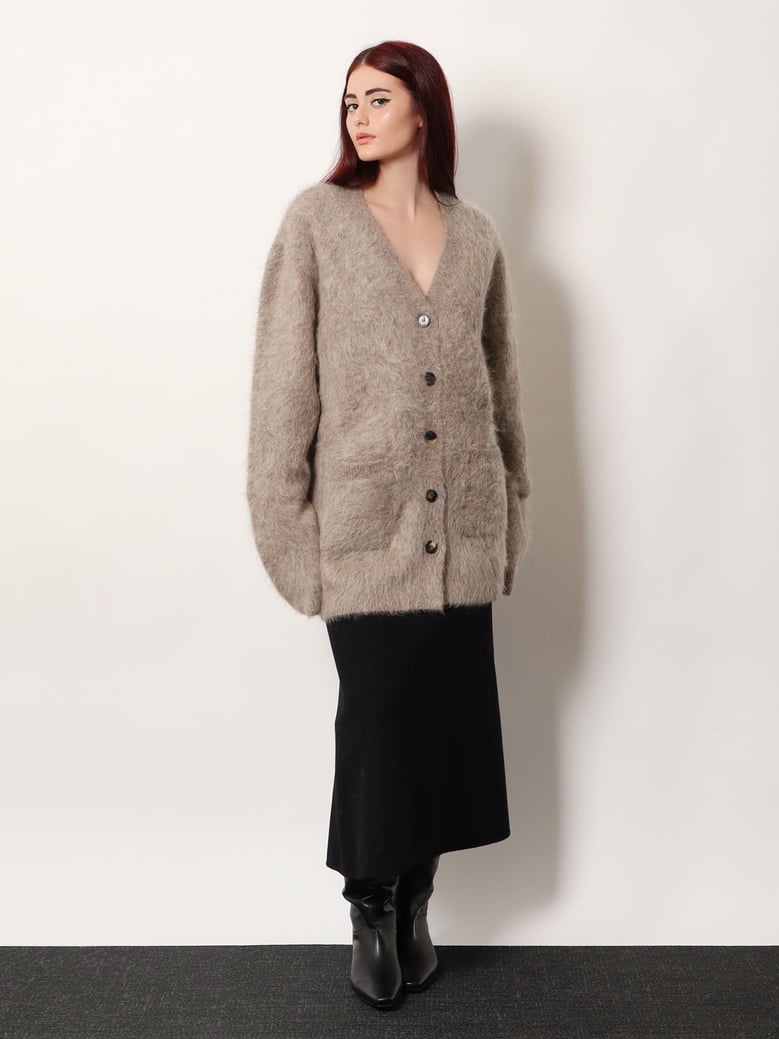 alpaca blend cardigan by Selfnex