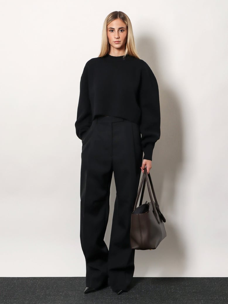 pleated wool trousers by Selfnex