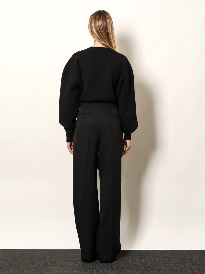 pleated wool trousers by Selfnex