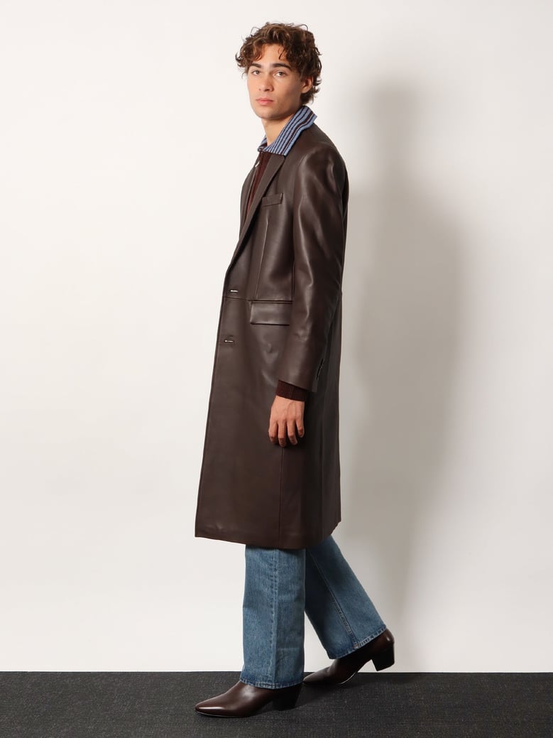 unisex leather coat by Selfnex