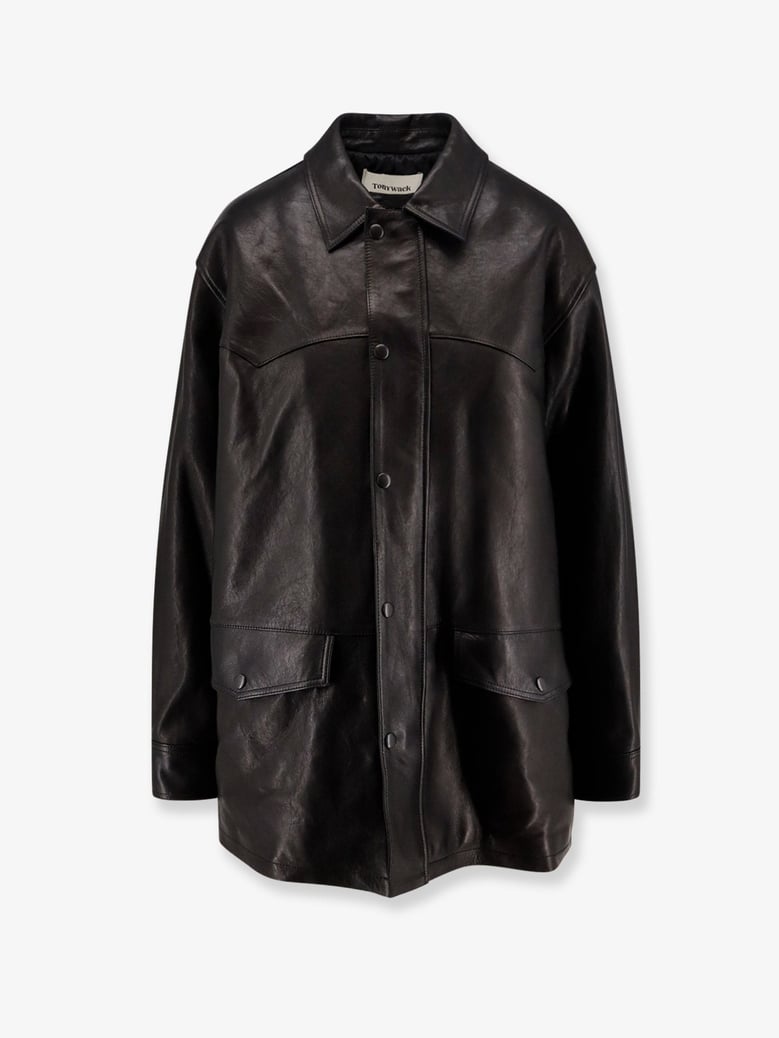 long padded leather unisex jacket by Selfnex