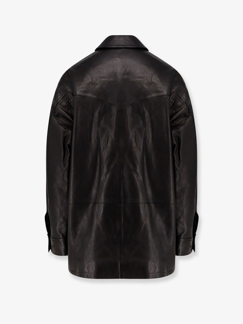 long padded leather unisex jacket by Selfnex