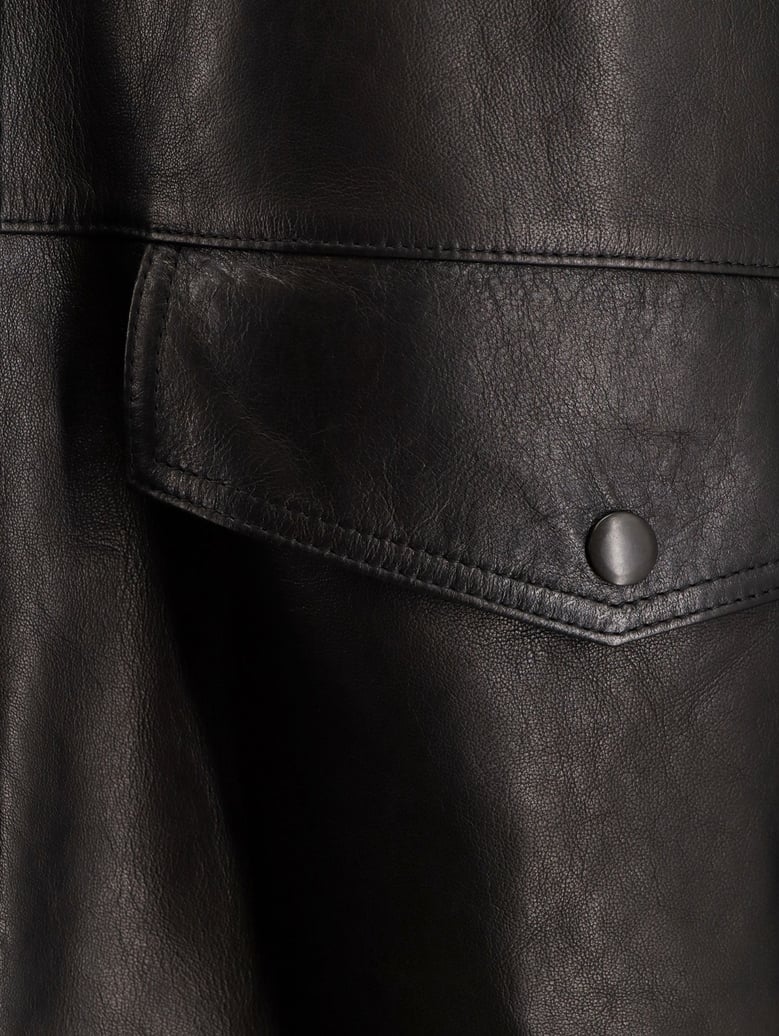 long padded leather unisex jacket by Selfnex