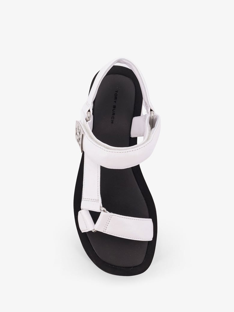 leather wedge sandals white by Selfnex