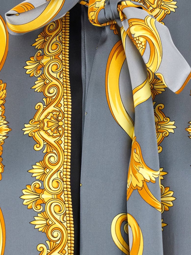 cheetah foulard lavallière silk shirt by Selfnex