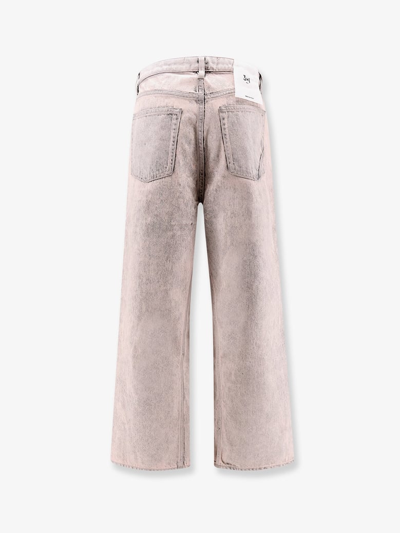 denim jeans with bleached pattern by Selfnex