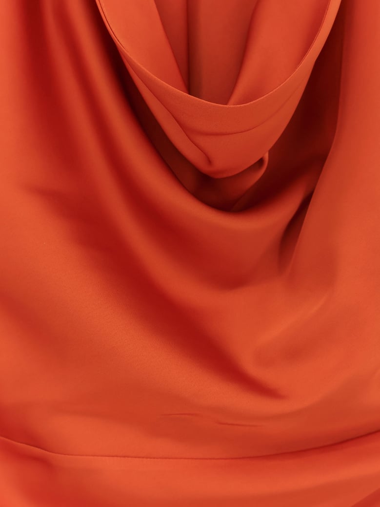 dress long satin orange by Selfnex
