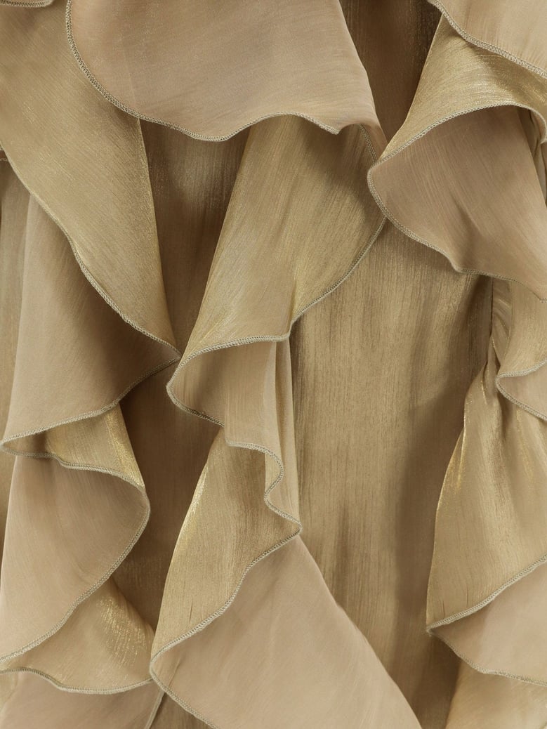 long dress in beige by Selfnex