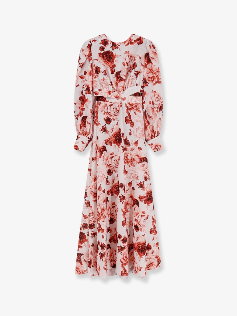 long dress linen-cotton red by Selfnex