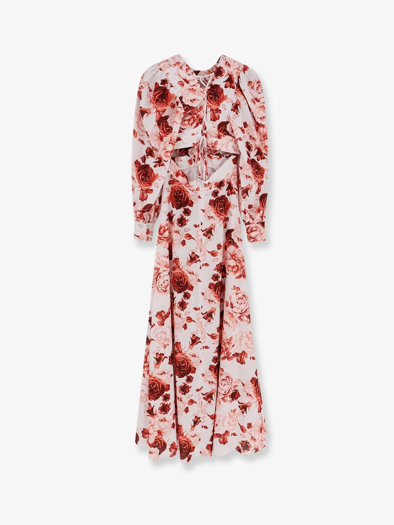 long dress linen-cotton red by Selfnex