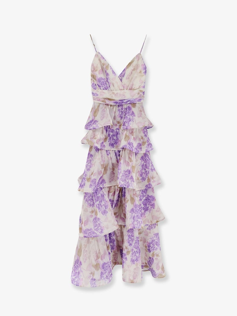 dress purple ruffles by Selfnex